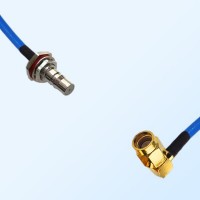 SSMA Male R/A - QMA Bulkhead Female with O-Ring Semi-Flexible Cable