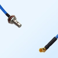 SSMC Female R/A - QMA Bulkhead Female with O-Ring Semi-Flexible Cable