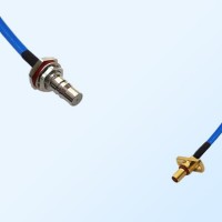 SBMA Male 2 Hole - QMA Bulkhead Female with O-Ring Semi-Flexible Cable