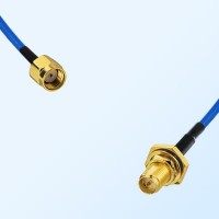 RP SMA Male - RP SMA Bulkhead Female with O-Ring Semi-Flexible Cable