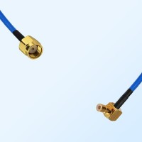SMB Male Right Angle - RP SMA Male Semi-Flexible Cable Assemblies