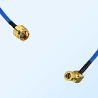 SMB Female Right Angle - RP SMA Male Semi-Flexible Cable Assemblies