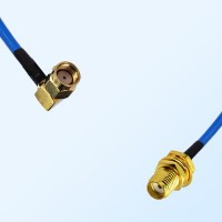 SMA Bulkhead Female - RP SMA Male R/A Semi-Flexible Cable Assemblies
