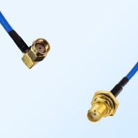 SMA Bulkhead Female with O-Ring - RP SMA Male R/A Semi-Flexible Cable
