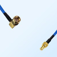 SMB Male - RP SMA Male Right Angle Semi-Flexible Cable Assemblies