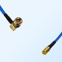 SMP Male - RP SMA Male Right Angle Semi-Flexible Cable Assemblies