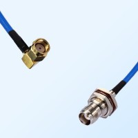 TNC Bulkhead Female with O-Ring - RP SMA Male R/A Semi-Flexible Cable