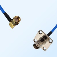 TNC Female 4 Hole - RP SMA Male R/A Semi-Flexible Cable Assemblies