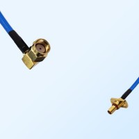 SBMA Male 2 Hole - RP SMA Male R/A Semi-Flexible Cable Assemblies