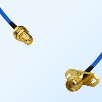 SMA Female 2 Hole - RP SMA Bulkhead Female Semi-Flexible Cable