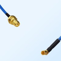 SSMC Female R/A - RP SMA Bulkhead Female Semi-Flexible Cable