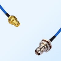 TNC Bulkhead Female - RP SMA Bulkhead Female Semi-Flexible Cable