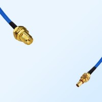 SBMA Bulkhead Male - RP SMA Bulkhead Female Semi-Flexible Cable