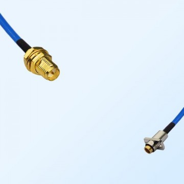 SBMA Female 2 Hole - RP SMA Bulkhead Female Semi-Flexible Cable