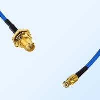 RP SMA Bulkhead Female with O-Ring - MCX Male Semi-Flexible Cable