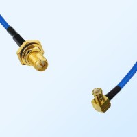 RP SMA Bulkhead Female with O-Ring - MCX Male R/A Semi-Flexible Cable