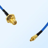 RP SMA Bulkhead Female with O-Ring - MMCX Male Semi-Flexible Cable