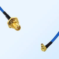 RP SMA Bulkhead Female with O-Ring - MMCX Male R/A Semi-Flexible Cable