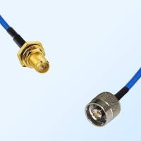 RP SMA Bulkhead Female with O-Ring - N Male Semi-Flexible Cable