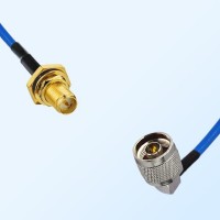 RP SMA Bulkhead Female with O-Ring - N Male R/A Semi-Flexible Cable