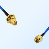 RP SMA Bulkhead Female with O-Ring - RP SMA Male Semi-Flexible Cable
