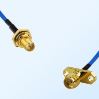 SMA Female 2 Hole - RP SMA O-Ring Bulkhead Female Semi-Flexible Cable