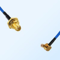 SMB Male R/A - RP SMA Bulkhead Female with O-Ring Semi-Flexible Cable