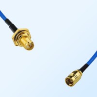 SMB Female - RP SMA Bulkhead Female with O-Ring Semi-Flexible Cable