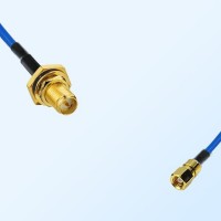 SMC Female - RP SMA Bulkhead Female with O-Ring Semi-Flexible Cable