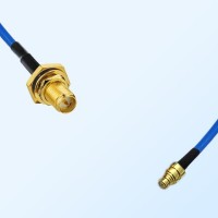 SMP Female - RP SMA Bulkhead Female with O-Ring Semi-Flexible Cable