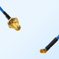 SSMC Female R/A - RP SMA O-Ring Bulkhead Female Semi-Flexible Cable