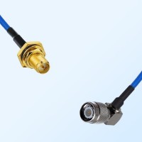 TNC Male R/A - RP SMA Bulkhead Female with O-Ring Semi-Flexible Cable