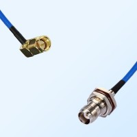 TNC Bulkhead Female with O-Ring - SMA Male R/A Semi-Flexible Cable