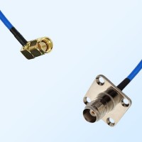 TNC Female 4 Hole - SMA Male R/A Semi-Flexible Cable Assemblies