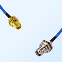 TNC O-Ring Bulkhead Female - SMA Bulkhead Female Semi-Flexible Cable