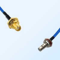 SMA O-Ring Bulkhead Female - QMA Bulkhead Female Semi-Flexible Cable