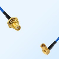SMC Female R/A - SMA Bulkhead Female with O-Ring Semi-Flexible Cable