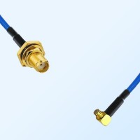 SMP Female R/A - SMA Bulkhead Female with O-Ring Semi-Flexible Cable