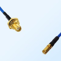 SSMC Female - SMA Bulkhead Female with O-Ring Semi-Flexible Cable
