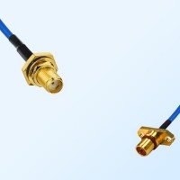 SMA Bulkhead Female with O-Ring - BMA Male 2 Hole Semi-Flexible Cable