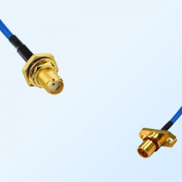 SMA Bulkhead Female with O-Ring - BMA Male 2 Hole Semi-Flexible Cable