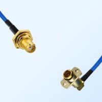 SMA O-Ring Bulkhead Female - BMA Female R/A 2 Hole Semi-Flexible Cable