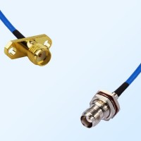 TNC O-Ring Bulkhead Female - SMA Female 2 Hole Semi-Flexible Cable