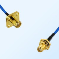 SMA Female 4 Hole - SMA O-Ring Bulkhead Female Semi-Flexible Cable
