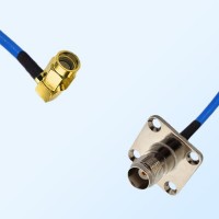 TNC Female 4 Hole - SSMA Male R/A Semi-Flexible Cable Assemblies
