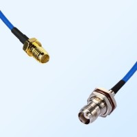 TNC Bulkhead Female with O-Ring - SSMA Female Semi-Flexible Cable