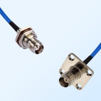 TNC O-Ring Bulkhead Female - TNC Female 4 Hole Semi-Flexible Cable