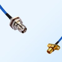 TNC Bulkhead Female with O-Ring - BMA Male 2 Hole Semi-Flexible Cable