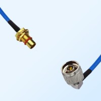 N Male Right Angle - BMA Bulkhead Male Semi-Flexible Cable Assemblies