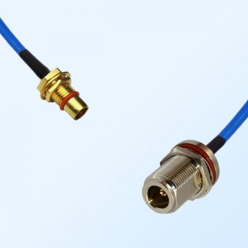 N Bulkhead Female with O-Ring - BMA Bulkhead Male Semi-Flexible Cable
